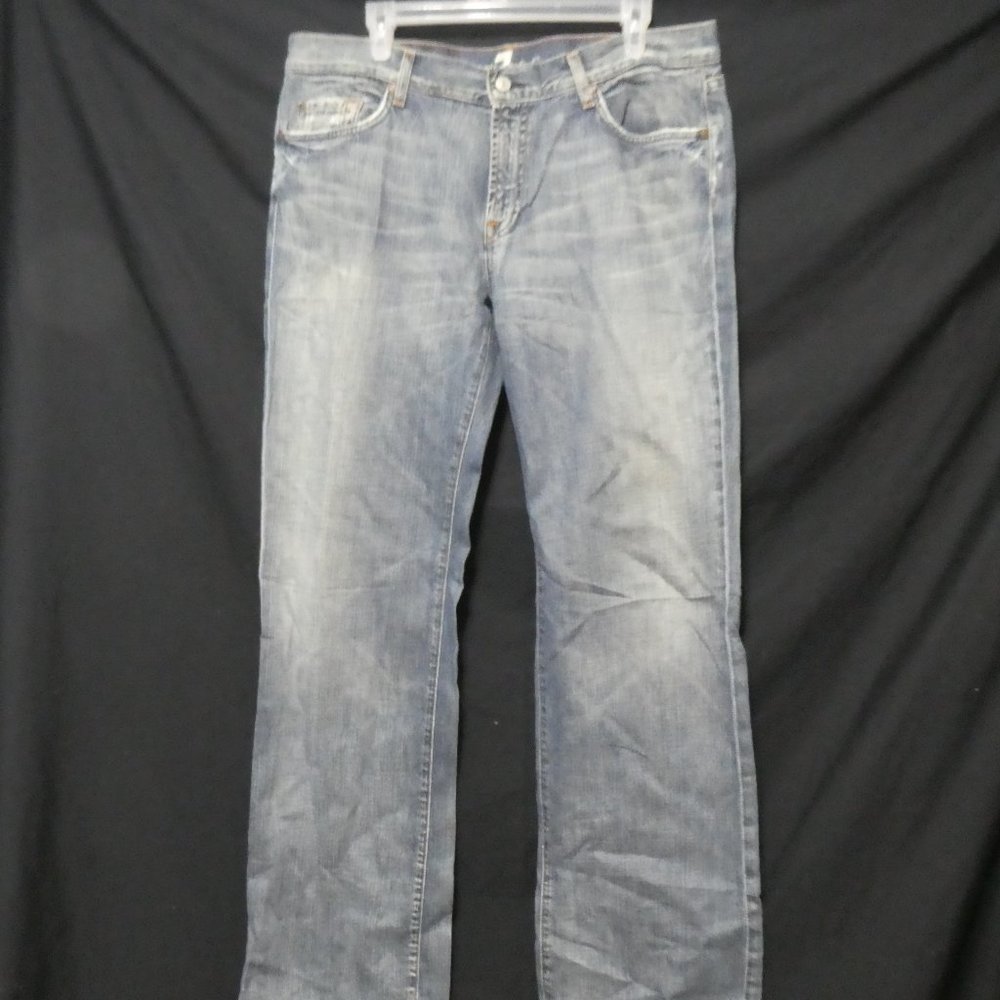 7 FOR ALL MANKIND | Bootcut | size 36 | Distressed Faded Blue Denim